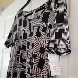 Lularoe Perfect T Black White